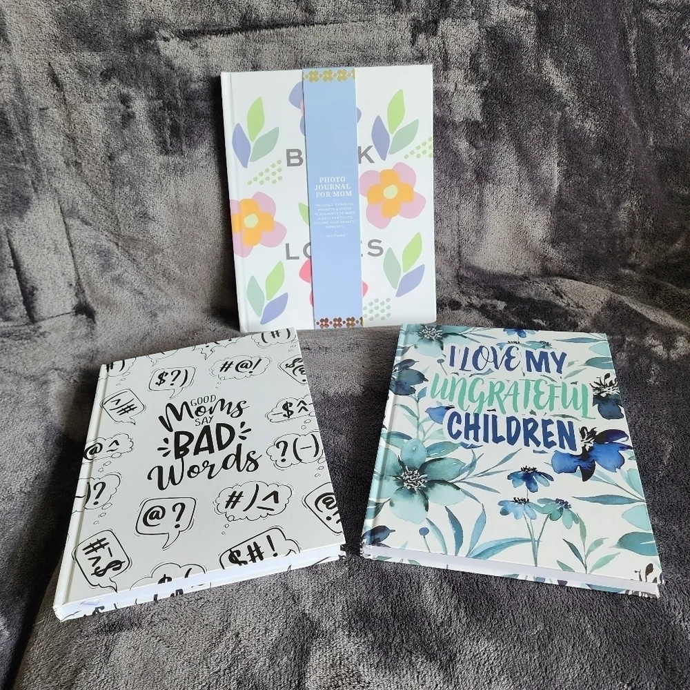 Bundle of Mother's photo journal & 2 notebooks funny edition
